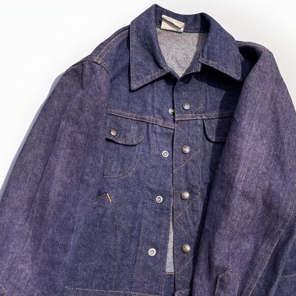 1960s GWG Kings Women's Jean Jacket Size Small Dark Denim Vintage - Picture 10 of 10